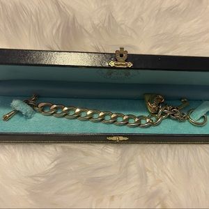 Juicy Couture chunky chain and heart gold bracelet